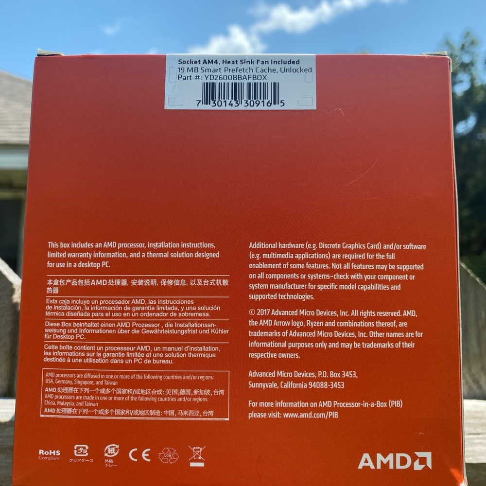 AMD Processor Box with Bold Orange Design - Picture 2 of 4